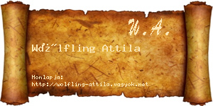 Wölfling Attila névjegykártya