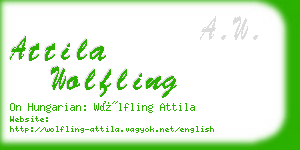 attila wolfling business card